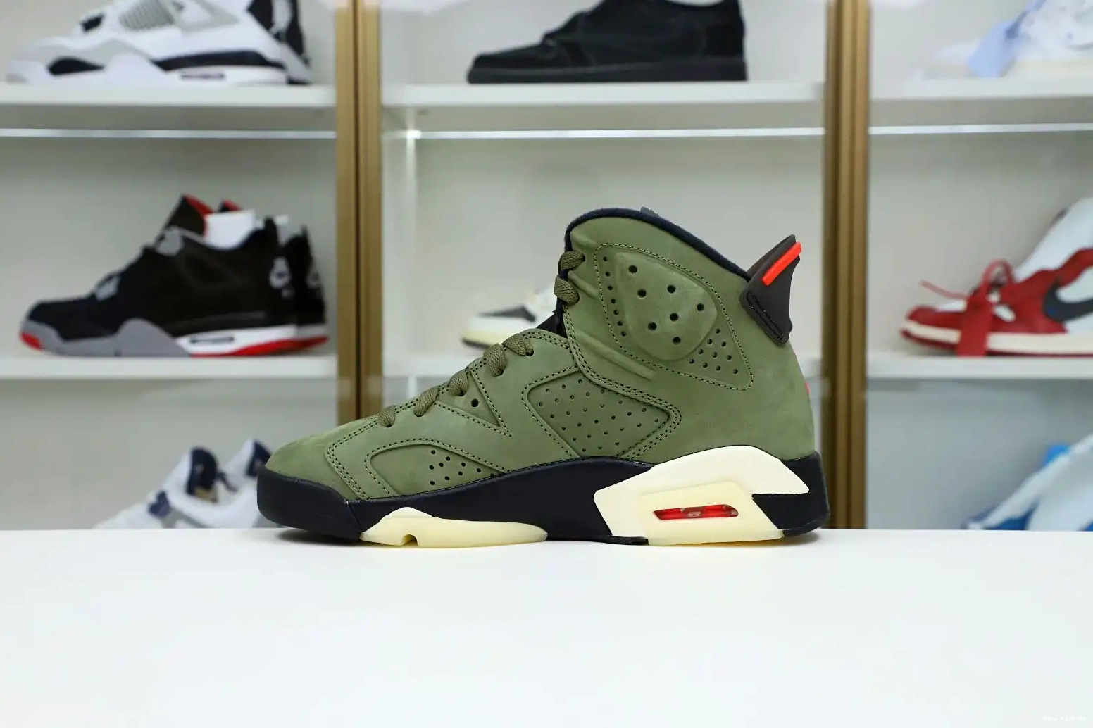 X RETRO JORDAN 6 Kimikick 'OLIVE' SCOTT TRAVIS AIR 0814